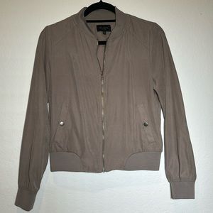 BE COOL Bomber Jacket Lightweight Taupe Size Medium